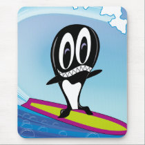 Surfing Orca mousepads