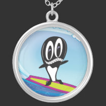 Surfing Orca Necklace necklaces
