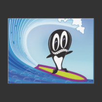 Surfing Orca Postcard postcards