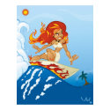 Surfing Pele Poster posters