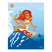 Surfing Pele Poster posters by paperdragon Surfing Pele Poster posters