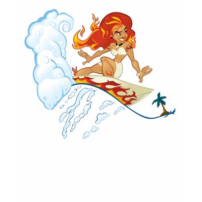 Surfing Pele T-shirt by paperdragon
