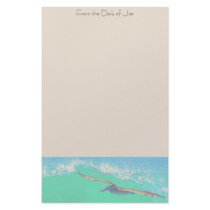 Surfing Pelican Personalized Stationery by farmer77 Surfing Pelican Personalized Stationery