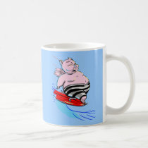 sUrFiNg PiG mugs by raycasso sUrFiNg PiG mugs
