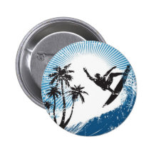 Surfing Pinback Buttons