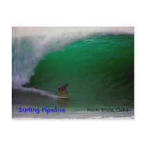 Surfing Pipeline , North Shore, Oahu postcards by pfurlotti Surfing Pipeline , North Shore, Oahu postcards