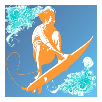 Surfing Poster print