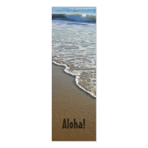 Surfing Safari Surfboard Bookmark Business Card (back side)