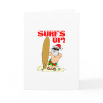 Surfing Santa cards
