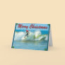 Surfing Santa Christmas Card