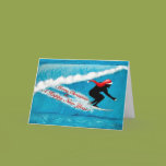 Surfing Santa Christmas Card