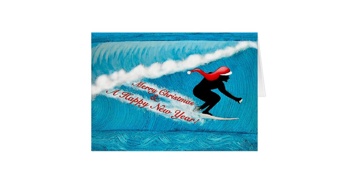 Surfing Santa Christmas Cards 