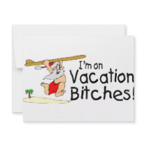 Surfing Santa On Vacation invitations