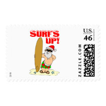 Surfing Santa postage