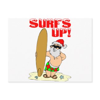 Surfing Santa Postcard