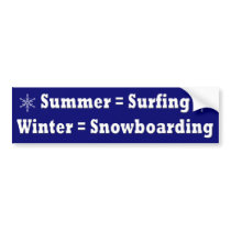Surfing & Snowboarding Equation bumper sticker bumper stickers by EquationSports Surfing & Snowboarding Equation bumper sticker bumper stickers