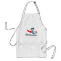 Surfing Snowman aprons by raycasso Surfing Snowman aprons