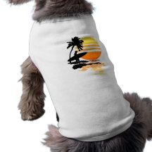 Surfing Sunrise Dog Tee