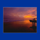 surfing sunset postcards
