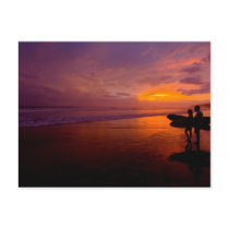 surfing sunset postcards
