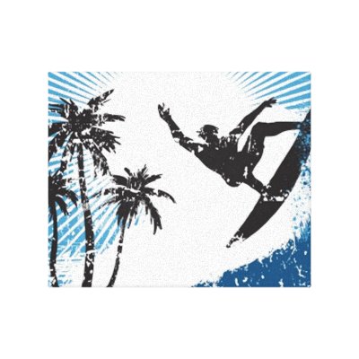 Surfing Surfer Gallery Wrapped Canvas