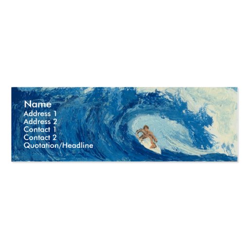 Surfing Surfer Tube Ride Ocean Wave Profile Card Business Cards (front side)