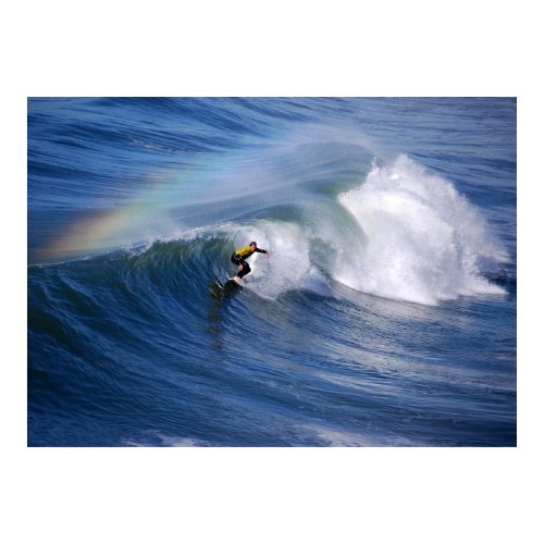 Surfing Under A Rainbow Print print