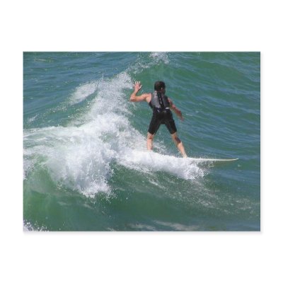 Surfing Wave Post Card by lifesphere