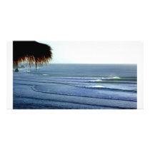 Surfing Waves Breaking in Bali Photo Card