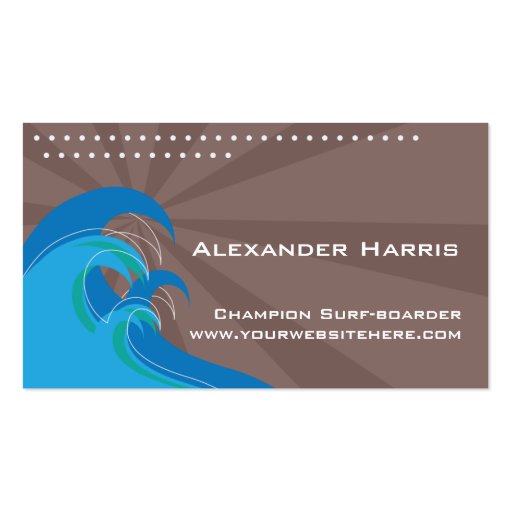 Surfing Waves Card Business Card Template