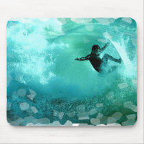 Surfing Wipeout Mouse Pad