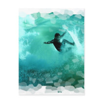 Surfing Wipeout Postcard