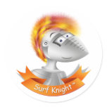 SurfKnight Round Stickers
