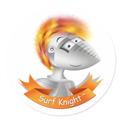 SurfKnight Round Stickers by surfknight01
