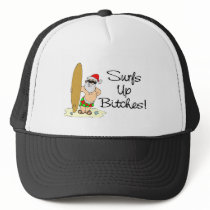 Surfs Up Bitches Santa hats