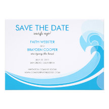 Surfs Up! Wedding Save the Date Personalized Announcements