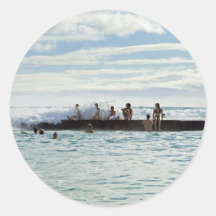 Surfwall Round Sticker