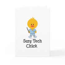 Surg Tech Chick Greeting Card
