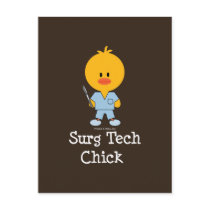 Surg Tech Chick Postcard
