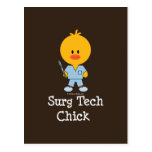 Surg Tech Chick Postcard
