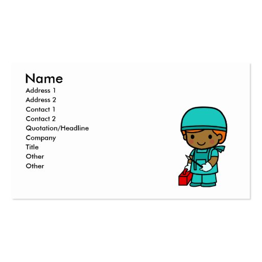 Surgeon Boy Business Card (front side)