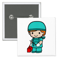 Surgeon Boy Pinback Buttons