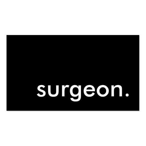 surgeon. business card templates (front side)