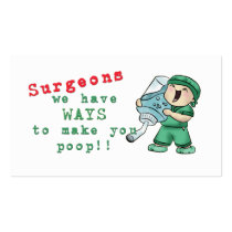 Surgeon Business Card: Ways to make you Poop business cards by totalgeek Surgeon Business Card: Ways to make you Poop business cards