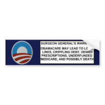 Surgeon General's Warning Bumper Sticker