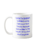 SURGEON GENERAL'S WARNING: Vote Democrat Now... Coffee Mugs