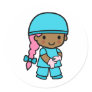 Surgeon Girl Round Stickers