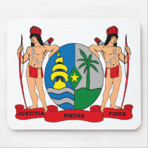 Suriname Coat of Arms Mousepad by FlagTshirts Suriname Coat of Arms Mousepad