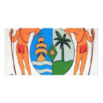 Suriname coat of arms photo card template