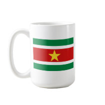 Suriname Flag and Map Mug by FlagAndMap Suriname Flag and Map Mug
